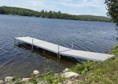 Modern aluminum dock for waterfront living