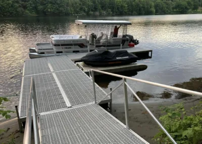 Premium aluminum dock for lakefront property